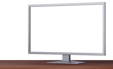 3D素材_テレビ_シルバー