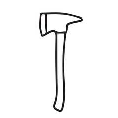 A simple vector illustration shows an axe designed for splitting wood, using clean lines and balanced proportions to represent strength, craftsmanship, and traditional outdoor tools.