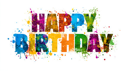 Bold block letters Happy Birthday vector