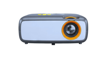 Projector Displaying Image on White Background