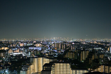 千里ニュータウン（大阪府吹田市・豊中市）の千里中央の夜景