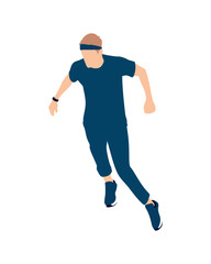 Flat vector people and illustration, man with casual outfit