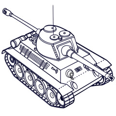Illustrated military tank © Mamun