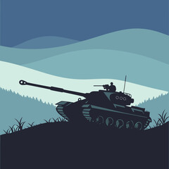 Tank on hillside © Mamun