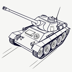 Illustrated military tank © Mamun