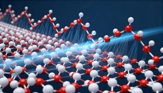 water molecules deflected by static field polarization perfect for static electricity day