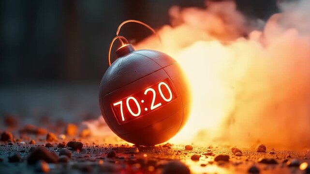 Bomb Timer Countdown Explosion Danger Threat Urgency.