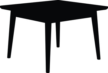 Stylish Black Square Table for Modern Interiors