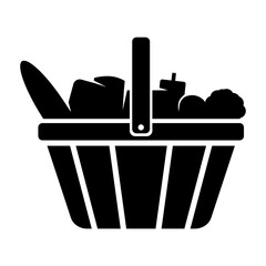 Shopping Basket Vector Icon black