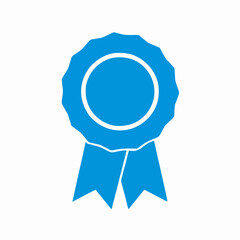 Single-color folded ribbon banner, solid blue colo