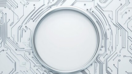 Circuit Board Background with Circle, Technology, Abstract
