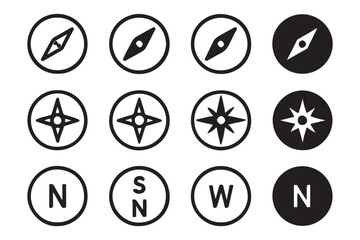 North icon symbol template for graphic and web design collection logo vector illustration