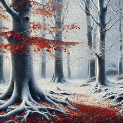 autumn leaves in the forest