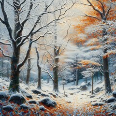 autumn leaves in the forest