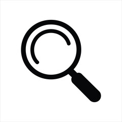 Magnifying Glass Icon – Vector Silhouette Search Symbol
