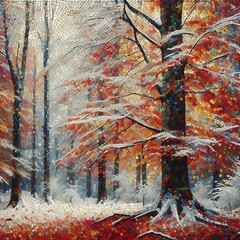 autumn leaves in the forest