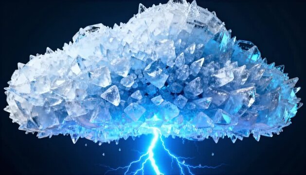 charged ice particles thundercloud blue lightning strike perfect for static electricity day