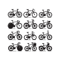 Bicycle Icon Set Vector Illustration for Sports and Transportation Design