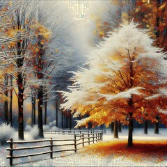 autumn leaves in the forest