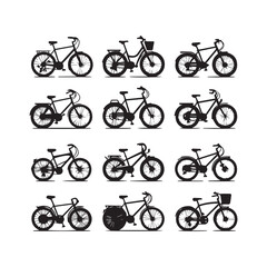 Bicycle Icon Set Vector Illustration for Sports and Transportation Design
