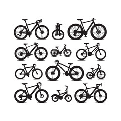 Bicycle Icon Set Vector Illustration for Sports and Transportation Design