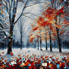 autumn leaves in the forest