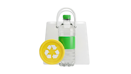 Recycled Water Bottle and Shopping Bag Concept