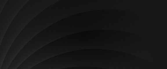 Dark black background abstract 3D geometric with wave effect decoration. abstract dark background.