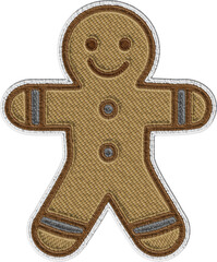 Gingerbread Man Cookie Illustration
