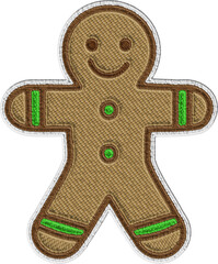 Gingerbread Man Cookie Illustration