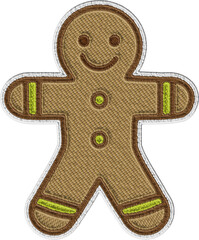 Gingerbread Man Cookie Illustration