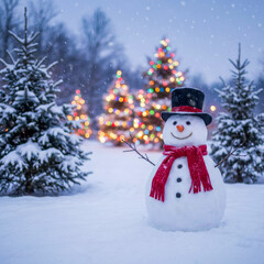 Obraz premium snowman on the snow