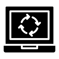  Laptop Recycling Symbol Icon