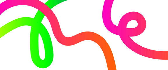 Abstract Background with Color Gradient Shape. Curve Line Waves. Squiggle Rainbow Ribbons. abstract wavy background.