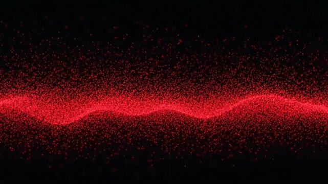 Seamless Loop of Fine Red Particles in Clear Liquid Following Complex Laminar Flow