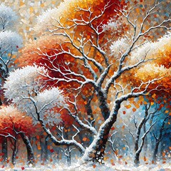 winter landscape with trees