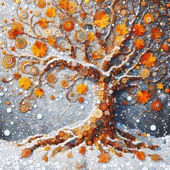 winter landscape with trees