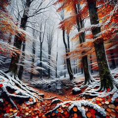 winter landscape with trees