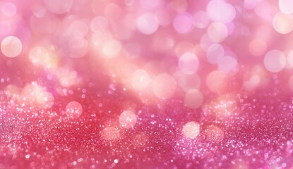 Abstract bokeh background of pink and rose-toned glitter