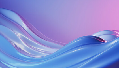 Abstract liquid wave background with soft gradient colors of blue and purple. Elegant 3D rendered flowing silk texture, smooth fluid motion, and futuristic design wallpaper.