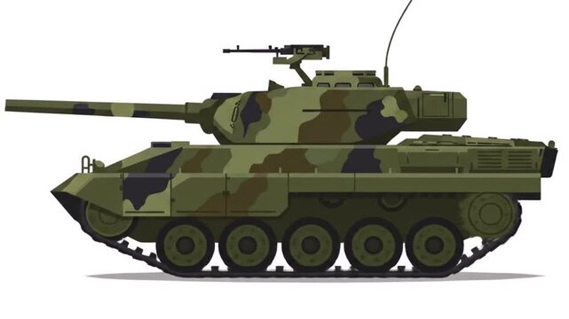 Camouflaged italian tank, likely the of40 model. Perfect for military and historical themed projects, war documentaries, and educational materials.