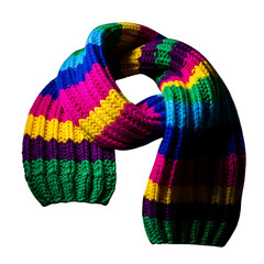 colorful scarf isolated on white