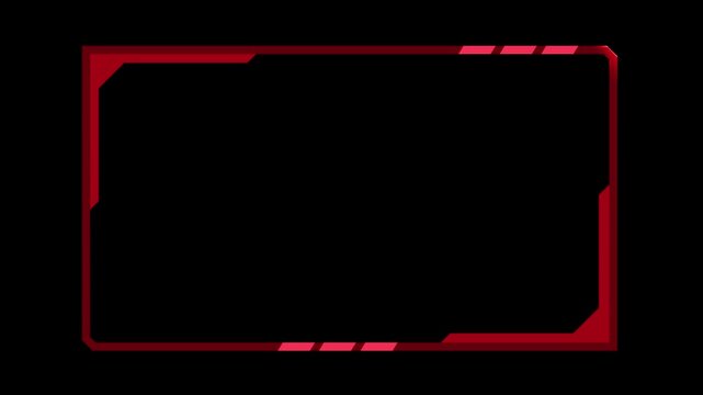 Purple Webcam Border Overlay for Streaming Transparent Loop