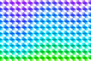 細密配置された立体幾何学ブロックの反射グラデーション背景