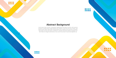 Modern Abstract Geometric Background with Blue and Yellow Lines