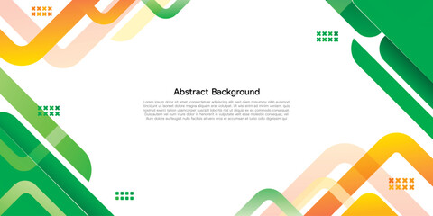 Abstract Gradient Green Orange Background Banner