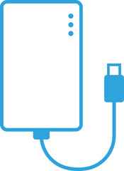 モバイルバッテリーのフラットアイコン  © mayu.