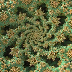 Fractal growth patterns showing self similarity
