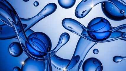 abstract blue background with bubblesAbstract Blue Background with Floating Bubbles, Fresh Water Texture, Transparent Aqua Circles, Clean Wellness Concept, Soft Light Gradient, Minimal Modern Wallpape