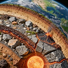 Investigates the solid Earth its rocks and the processes by whic